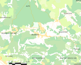 Mapa obce Salernes