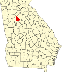 Locatie van DeKalb County in Georgia