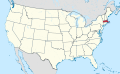 Массачусетс на карте США