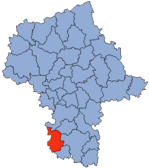 Localização do Condado de Przysucha na Mazóvia.