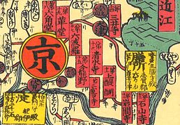 Miyako, Ausschnitt aus der Dōchū-Karte
