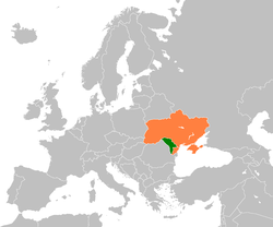 Карта с указанием населенных пунктов Молдовы и Украины