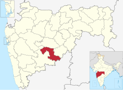 Location of Osmanabad district in Maharashtra