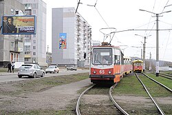 Tram line in Osinniki