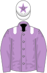 Mauve, white epaulets, white cap, mauve star