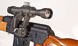 狙撃用スコープ取付用のアリ溝式レール