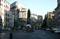 Piazza Campo de' Fiori al mattino, 1974.