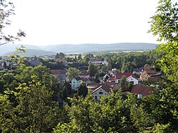 Pohled na Božtěšice z vrchu poblíž Severní Terasy