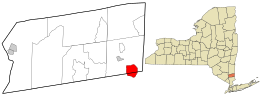 Location in Putnam County and the state of New York.