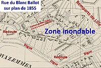 Rue du Blanc Ballot en 1855