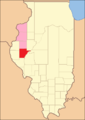 Schuyler County (1825), with unorganized territory, Warren County, and Mercer County assigned to it.[3]