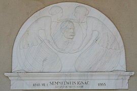 Reliefo pri Ignaz Semmelweis en Szeged
