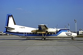 Fokker 27 de la TAT en 1978 en livrée bleue