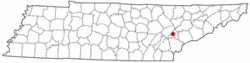 Location of Loudon, Tennessee