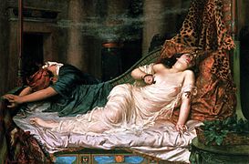 La muerte de Cleopatra, de Reginald Arthur, 1892