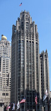 Photographie de la Tribune Tower de Chicago.