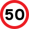 Maximum speed (50 mph)