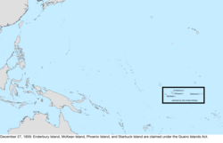 Map of the change to the United States in the Pacific Ocean on December 27, 1859