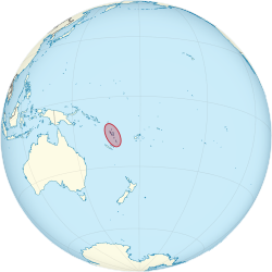 Location of the New Hebrides, today's Vanuatu.