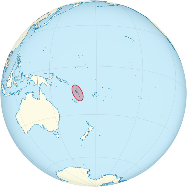 Localização do; de Vanuatu