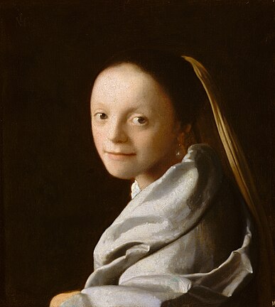 Portrait of a Young Woman (also with pearl earrings) by Vermeer