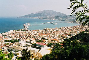 Zakynthos town with the port
