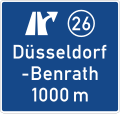 Beispiel einer einfachen Ausfahrt in 1.000 m Entfernung