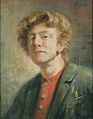 zelfportret door August Willem van Voorden geboren op 25 november 1881