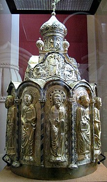 The ark or church tabernacle for a Russian Orthodox church (Dormition Cathedral in the Moscow Kremlin) Zion history museum moscow.jpg