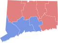 Results for the 1857 Connecticut gubernatorial election by county.