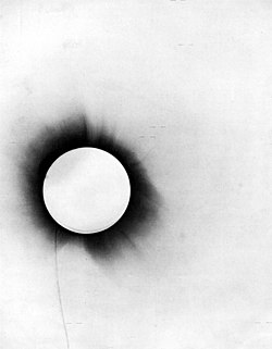 One of Eddington's  eclipse photos from 1919.