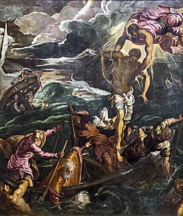 De heilige Marcus redt een Saraceen tijdens een schipbreuk