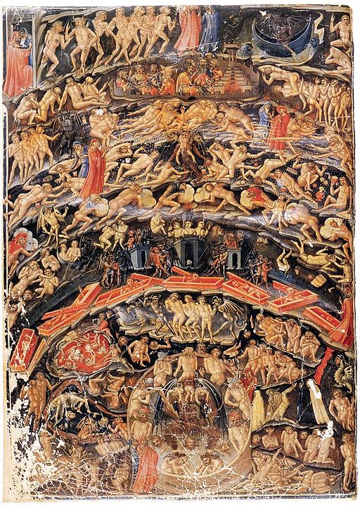 Bartolomeo Di Fruosino's painting of Inferno, from the Divine Comedy by Dante