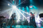 Blonde Redhead performing at Agora des arts in Rouyn-Noranda, Quebec, during Festival de musique émergente (August 2013).