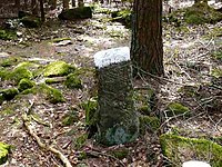 Ancienne borne frontière du Comte-Ban dans la forêt communale de Breitenau