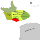 Расположение муниципалитета Касас-Бахас на карте провинции