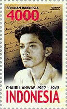 Postzegel van Chairil Anwar