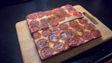 Detroit-style pizza Detroit Style Pizza from Calphalon Bread Pans.png