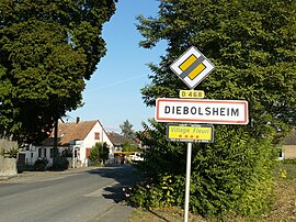 The village entry in Diebolsheim