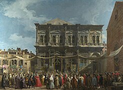 Canaletto, Festa di San Rocco, 1735 circa, Londra, National Gallery.