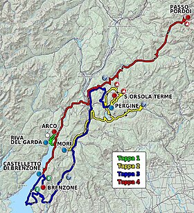 Karte Giro Del Trentino 2012