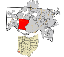 Location in Hamilton County and the state of Ohio.