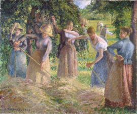 Hay Harvest at Éragny by Camille Pissarro