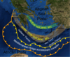 Map of Hellenic arc showing main tectonic elements