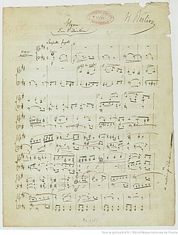 Partition manuscrite pour orgue