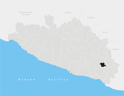 Vị trí của đô thị trong bang Guerrero
