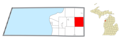 Location within Benzie County