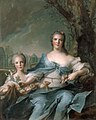 Luisa de Francia y su hija, 1750.