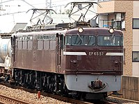 EF65 57 茶色塗装（2006年6月24日 小岩駅）