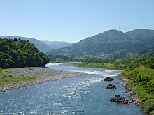 Jinzu River area, which was contaminated with cadmium Jinzu River.jpg
